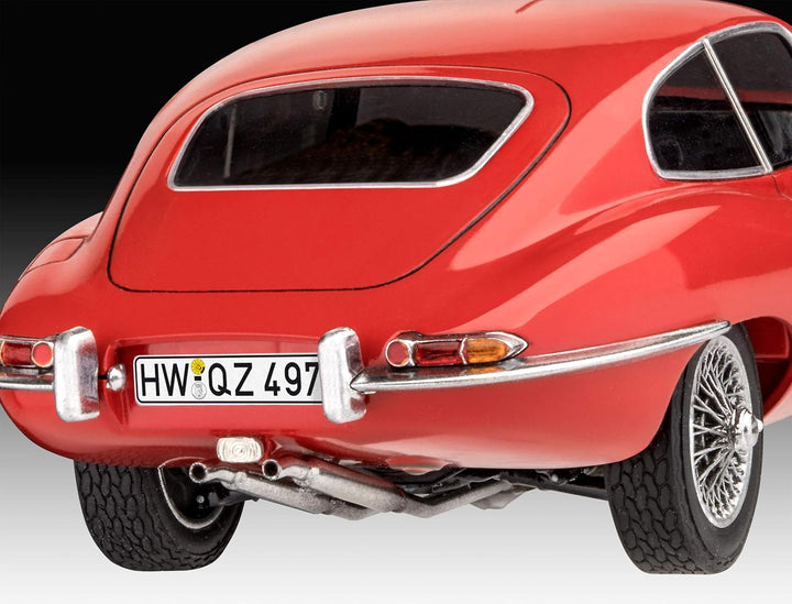 Revell RV07668 7668 Jaguar E-Type (Coupé) originalgetreuer Modellbausatz für Einsteiger, unlackiert