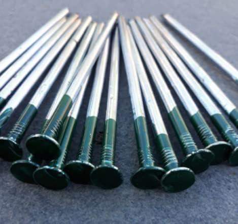 KAHEIGN 50Pcs Kunstrasennägel Stahlnägel Set, 5mm x 150mm verzinkte Rundkopfnägel Nagel-Set zur Befe