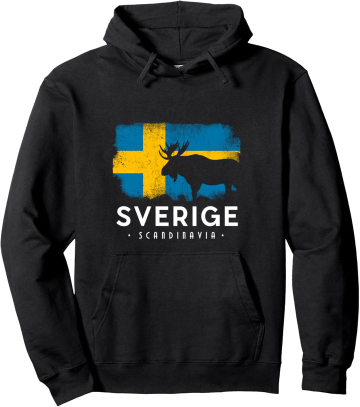 Schweden Skandinavien Schwedisch Elchbulle Midsommar Sverige Pullover Hoodie