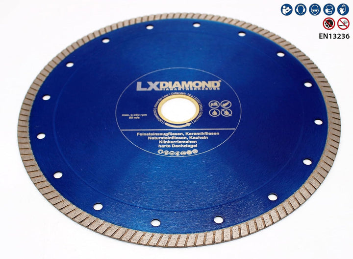 LXDIAMOND Diamant-Trennscheibe 230mm x 22,23mm Premium Diamantscheibe für Fliesen Feinsteinzeug Bode