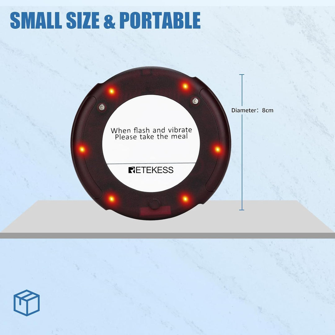 Retekess TD163 Pager Kompatibel mit TD163 Pager Rufsystem, 31 Anrufmodi, 400 m Entfernung, 300 mAh A