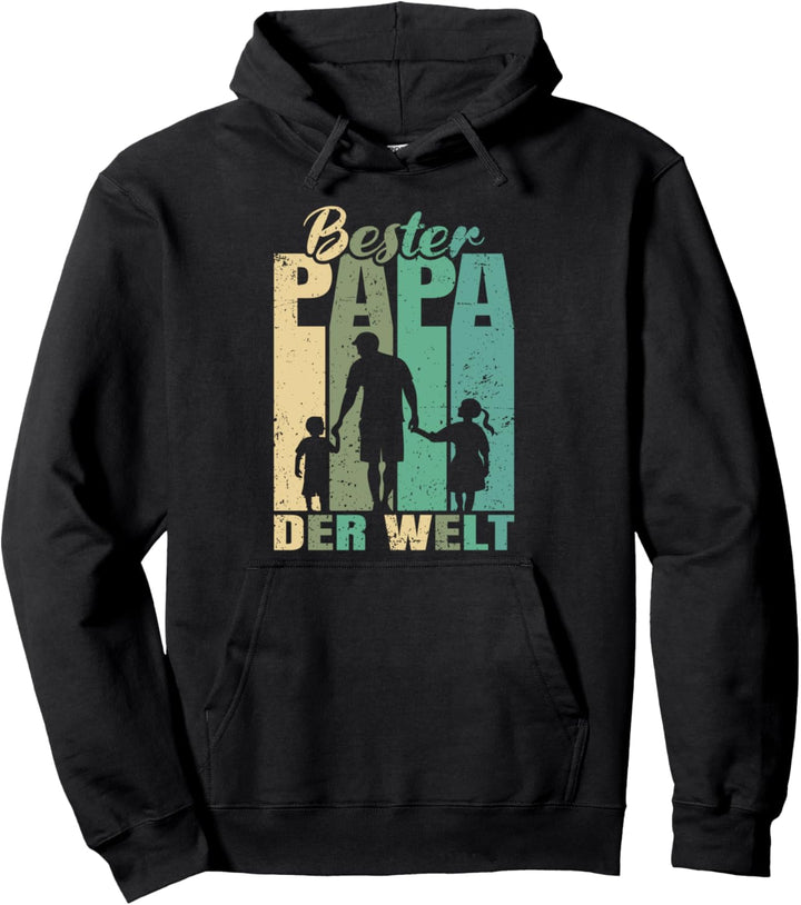 Bester Papa der Welt 2 Kinder Ehemann zweifacher Papa Pullover Hoodie