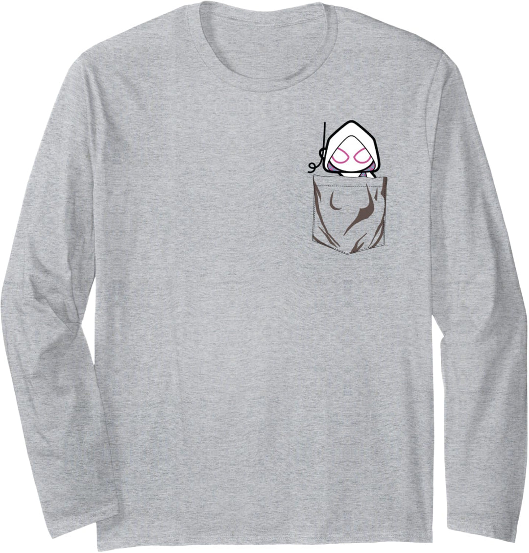 Marvel Spider Gwen Left Chest Langarmshirt