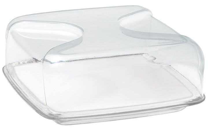 Guzzini - Gocce, Quadratische Käseglocke - Transparent, 25,5 x 25,5 x h11,5 cm - 27000000