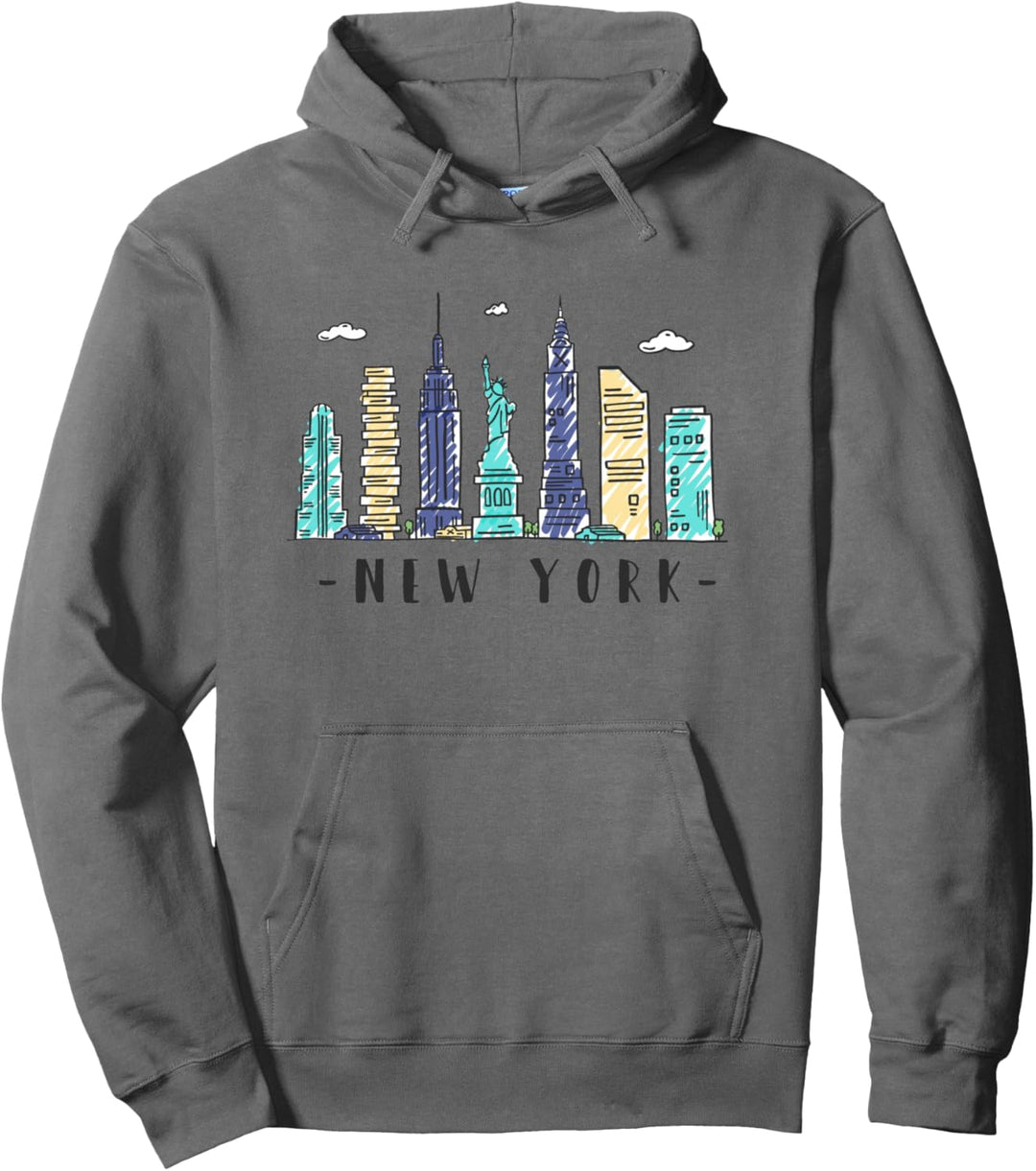 New York Skyline NYC NY City USA Amerika Souvenir Geschenk Pullover Hoodie
