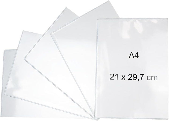 5 Stück magnetische Klarsichthüllen A4 21 x 29,7 cm Format A4 210*297mm, Format A4 210*297mm