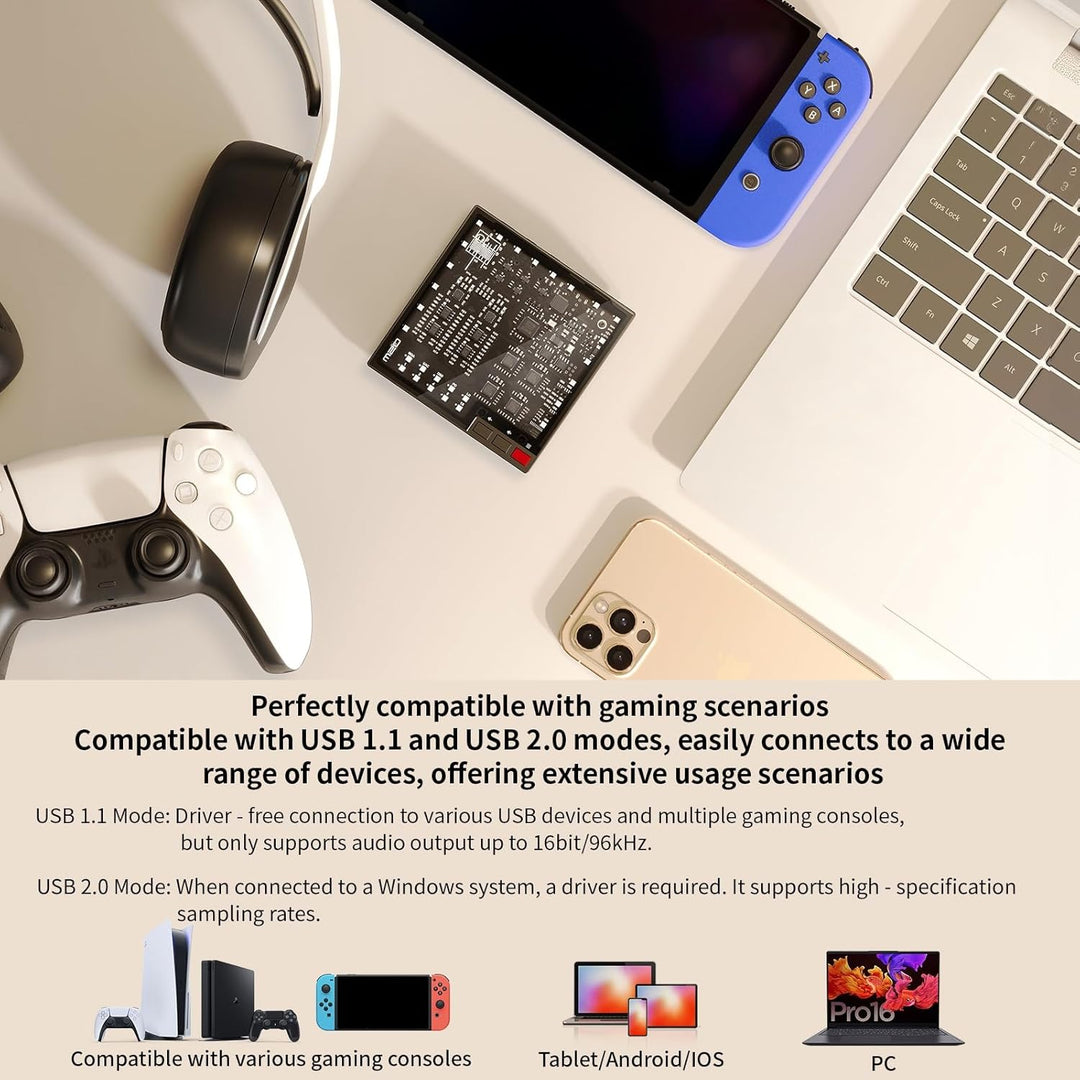 SMSL LIN.LIN.LIN M20 USB MQA MQA-CD DAC Headphone Amp 4X CS43131Chip USB 2.0 USB1.1 Gaming DAC 3,5mm