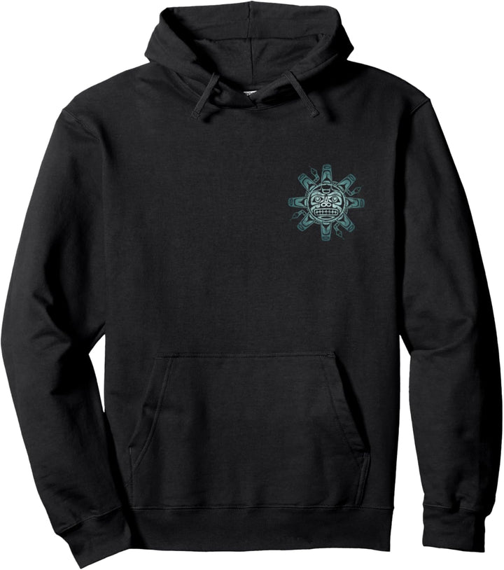 Sonne Haida Symbol Schlangen Kunst Indianer Nord Amerika Pullover Hoodie