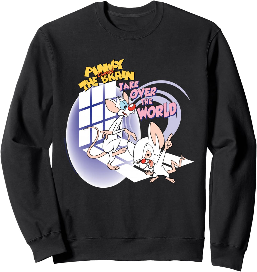 Animaniacs Pinky and the Brain Take Over the World Sweatshirt