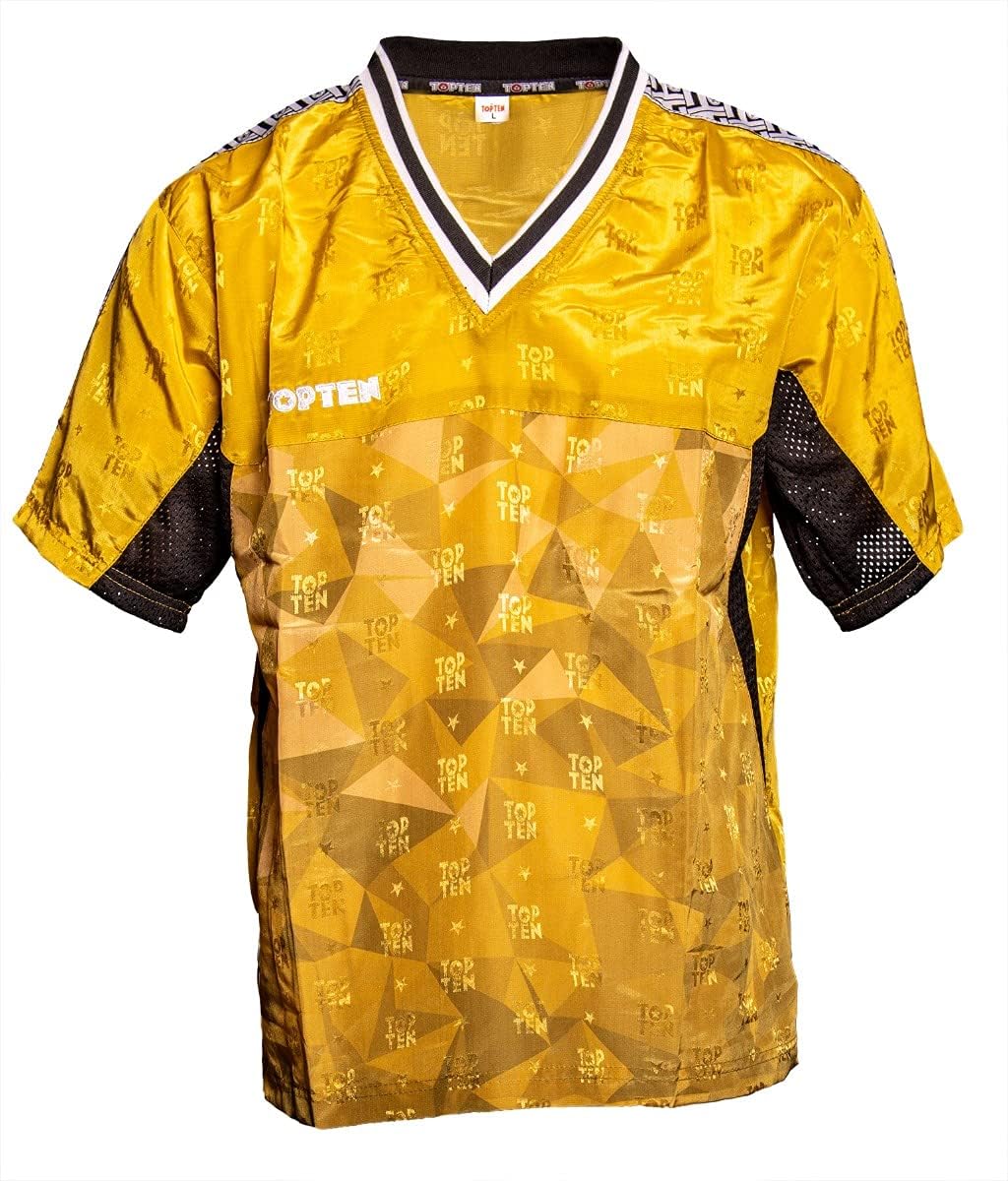 T-Shirt mit V-Ausschnitt zum Kickboxen „Kickboxjacke Prism“ Gelb S, Gelb S