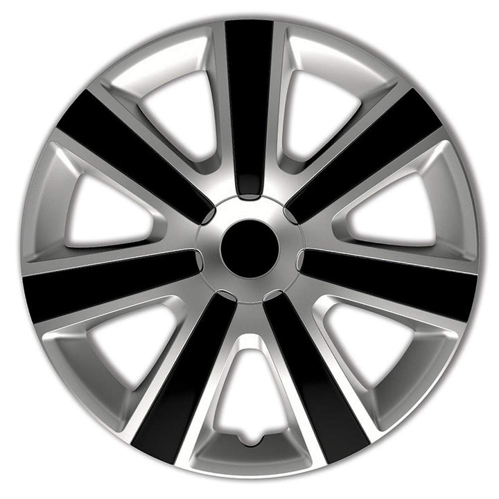 AUTO-STYLE Satz Radzierblenden VR 15-Zoll Silber/Schwarz Silber/Schwarz 15-inch, Silber/Schwarz 15-i