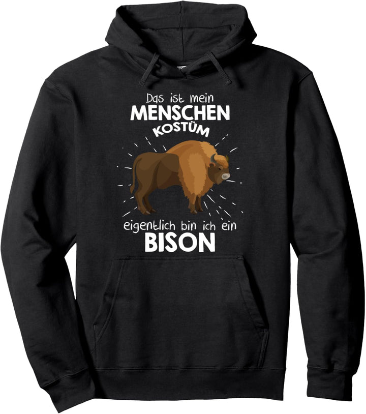 Mein Menschen Kostüm Bin ich ein Bison, Halloween Outfit Pullover Hoodie