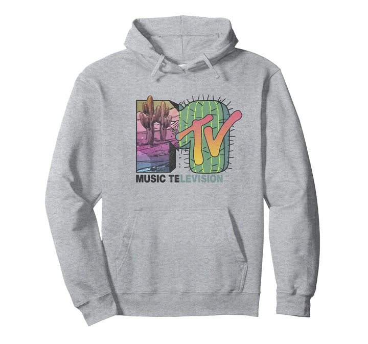 MTV Desert Cactus Split Retro Logo Pullover Hoodie