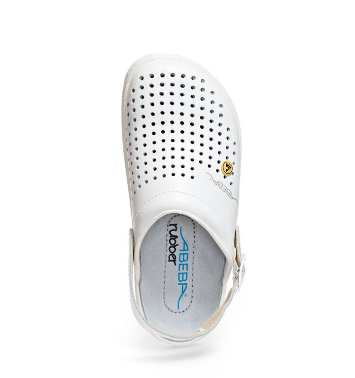 ABEBA 5300 ESD Clogs & Pantoletten rubber Unisex-Arbeitsschuhe weiss 39 EU, 39 EU