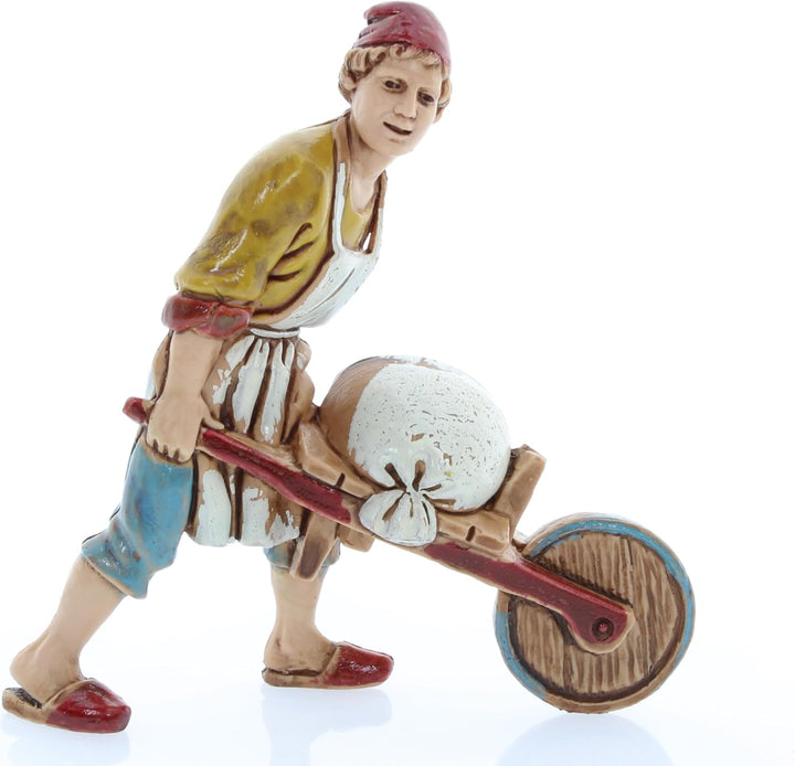 Moranduzzo Set 3 neapolitanische Hirten für Krippe 10 cm Massstab 1:20 - Unzerstörbare Krippenfigure