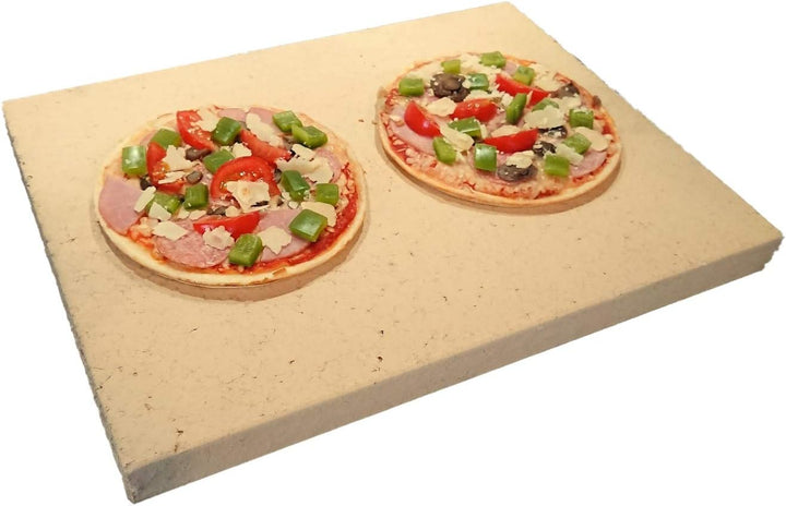 Pizzastein Brotbackstein Flammkuchenplatte aus Speicherschamotte, Für E-Herde