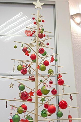xmas3 M-125 cm Weihnachtsbaum aus Holz, Natural, 68 x 68 x 125