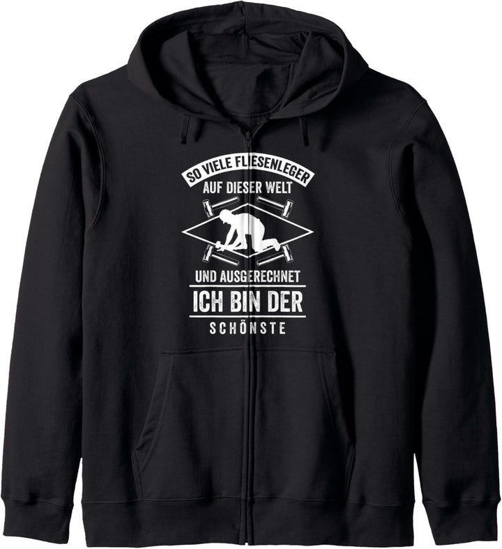 Fliesenleger Handwerker Lustiger Spruch Kapuzenjacke