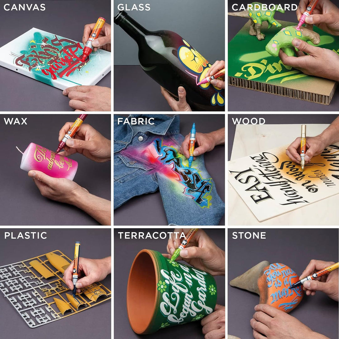 Molotow One4All 627HS Acryl Marker Basic-Set 1 (15,0 mm Strichstärke, Blockspitze, hochdeckend und p