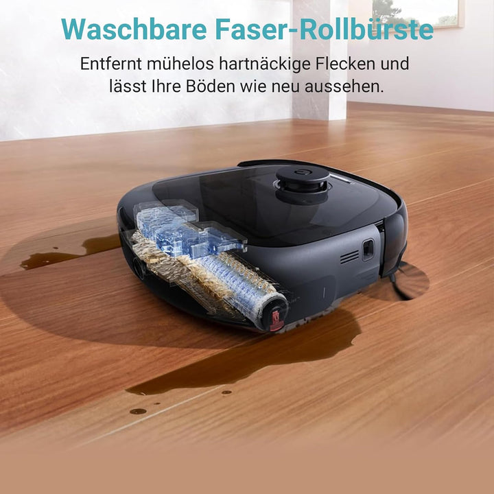 26 Stück Zubehör für Eufy Omni E25/Omni E28 Saugroboter | 1 Paar Hauptbürsten,2 Roller-Wischtücher,4