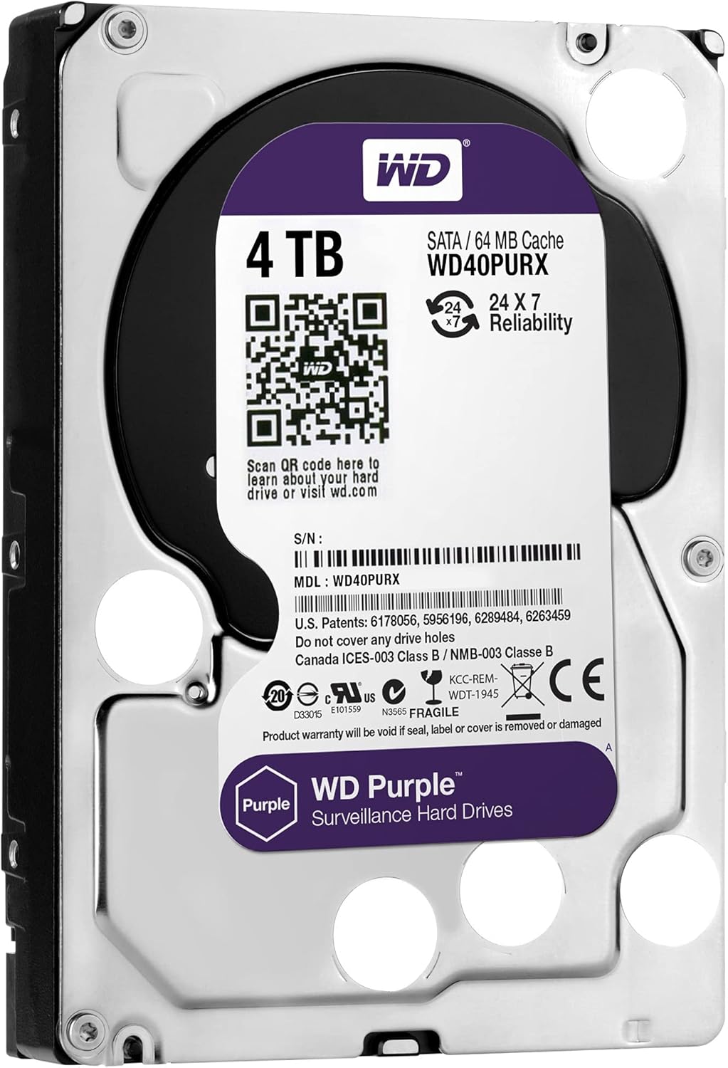 WD Purple 4 TB bulk, 4 TB