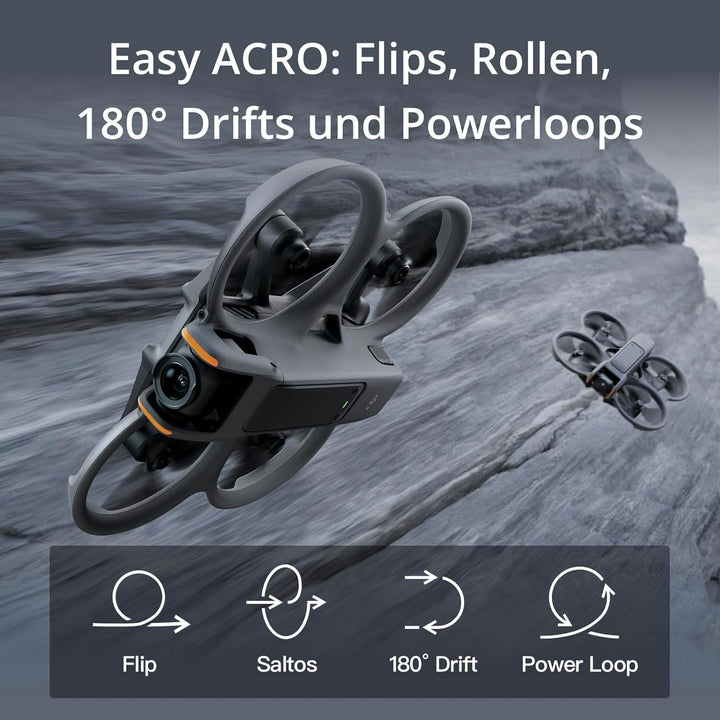 DJI Avata 2 Fly Smart Combo (ein Akku), FPV-Drohne mit Kamera 4K, Immersive Experience, One-Push-Akr