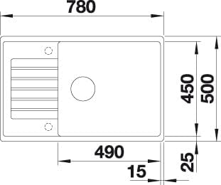 BLANCO Sink Küchenspüle, Schwarz