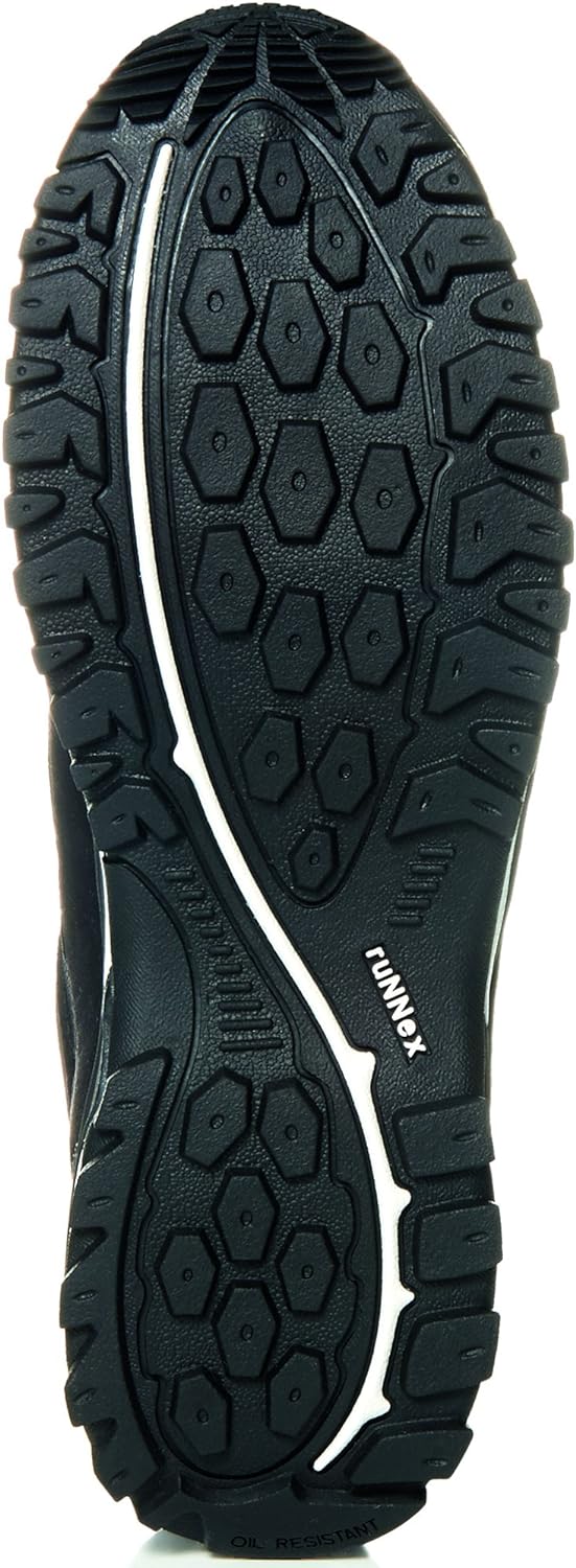 ruNNex 5323-37 S3-ESD-Sicherheitsschnürstiefel LightStar, 37, Schwarz/Weiss/Grau 37 EU Schwarz Weiss