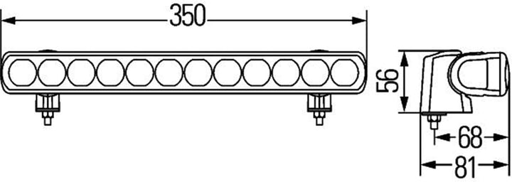 HELLA - LED-Fernscheinwerfer - Light Bar LB350 - ECE-R112/ECE-R10/E4 2909 - 12/24V - 1FJ 958 040-051