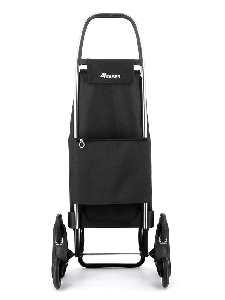 Einkaufstrolley Rolser I-Max Tweed 6 Räder Treppensteiger - Schwarz 6 Räder Schwarz, 6 Räder Schwarz
