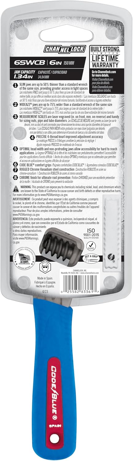 Channellock - 6 x extra dünne Backen-Schraubenschlüssel (6SWCB), 6