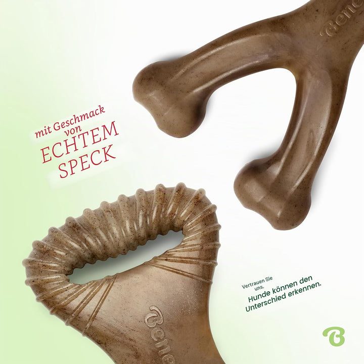 Benebone 2-Pack Indestructible Dental Chew/Wishbone for Aggressive Chewers, Long Lasting Tough Bored