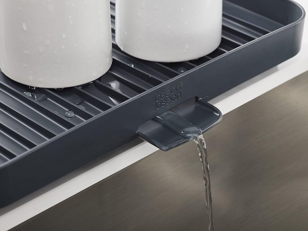 Joseph Joseph Y-Rack - Platzsparendes 2-stufiges Abtropfgestell mit selbstentleerendem Utensilientop