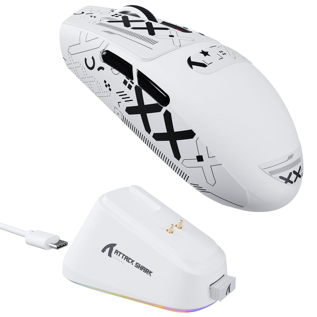 ATTACK SHARK G3PRO Kabellose Gaming-Maus mit Magnetischer Ladestation, PixArt PAW3311-Sensor, Bis zu
