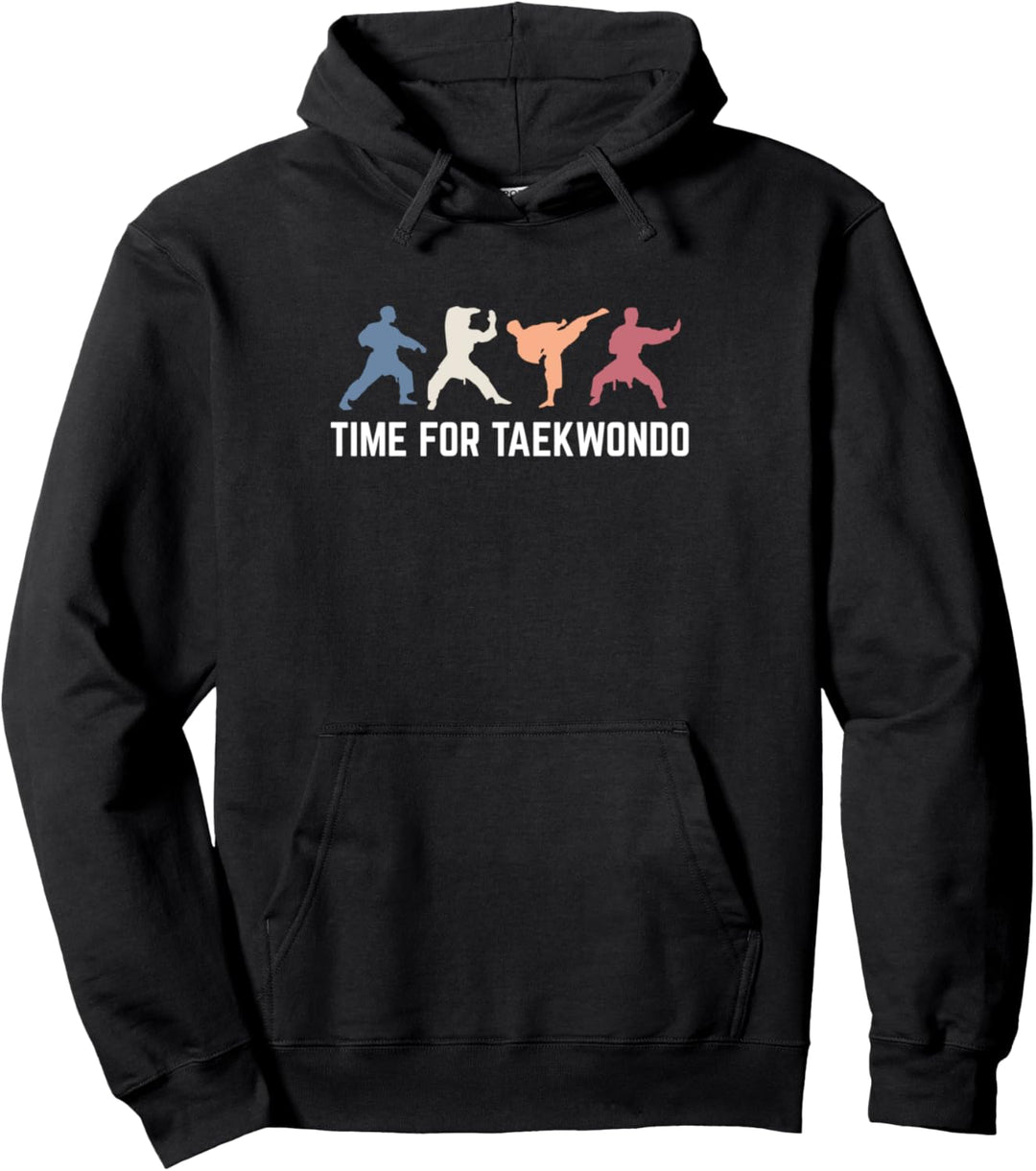 Time For Taekwondo Tae Kwon Do Kämpfer Vintage Retro Pullover Hoodie