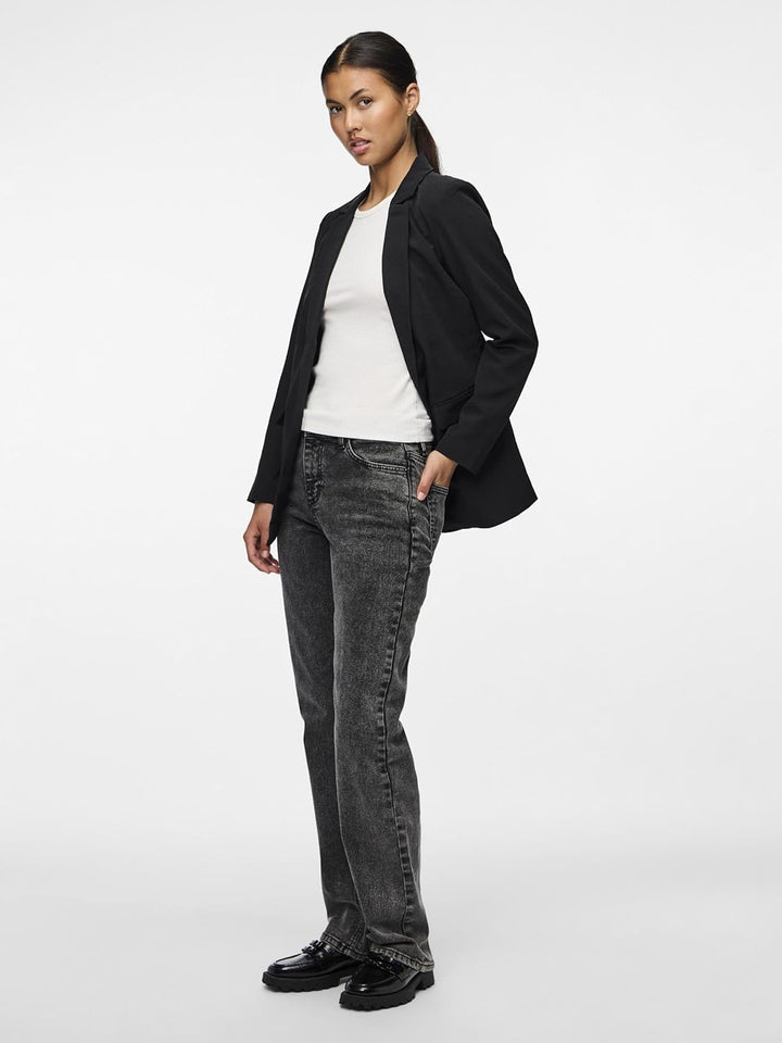 PIECES Damen Pcbossy Ls Loose Blazer Noos Qx XS Schwarz, XS Schwarz