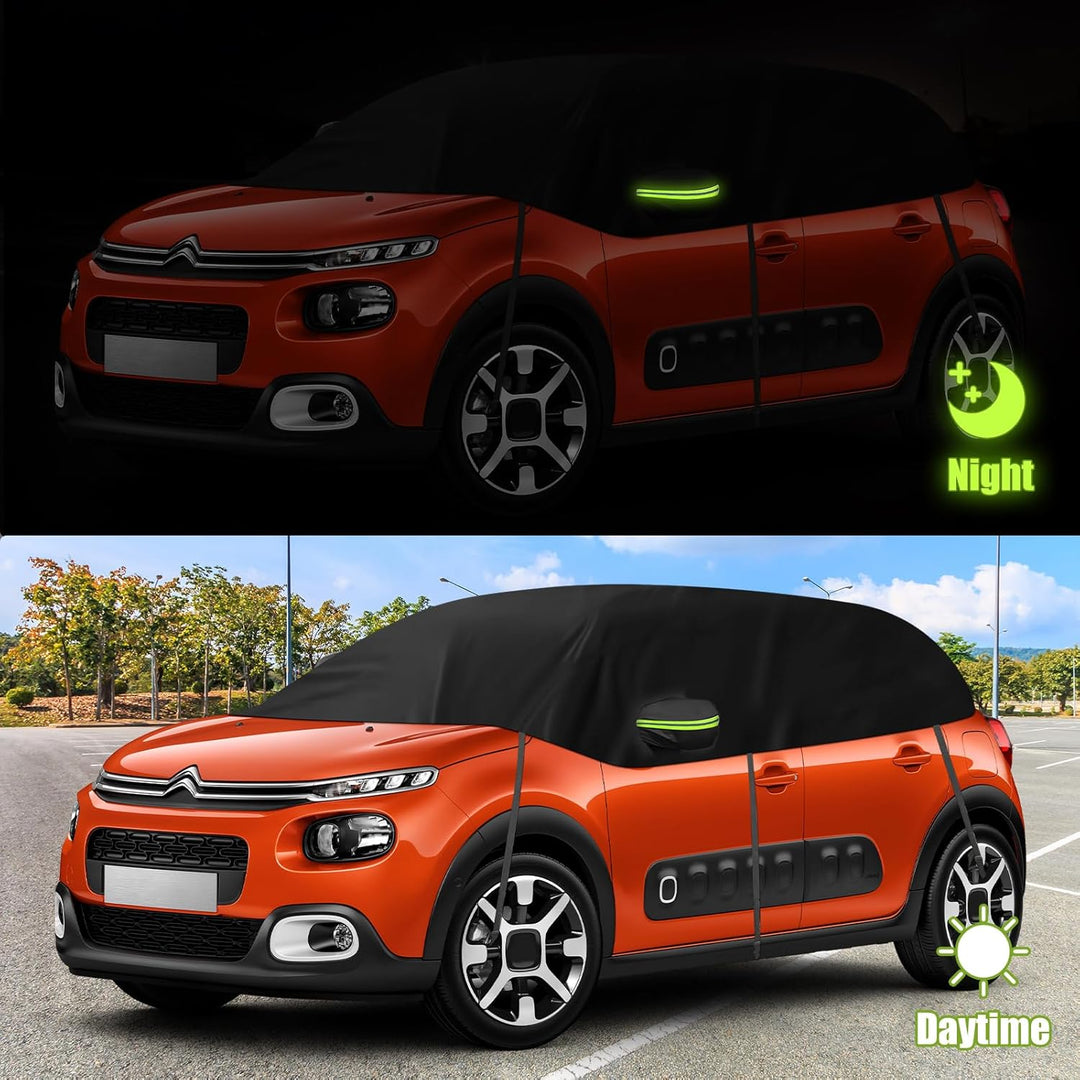 Halbe Autoabdeckung Ersatz für Citroen C3 2009-2025, Softtop Dachschutz Autoabdeckung Wasserdicht, H