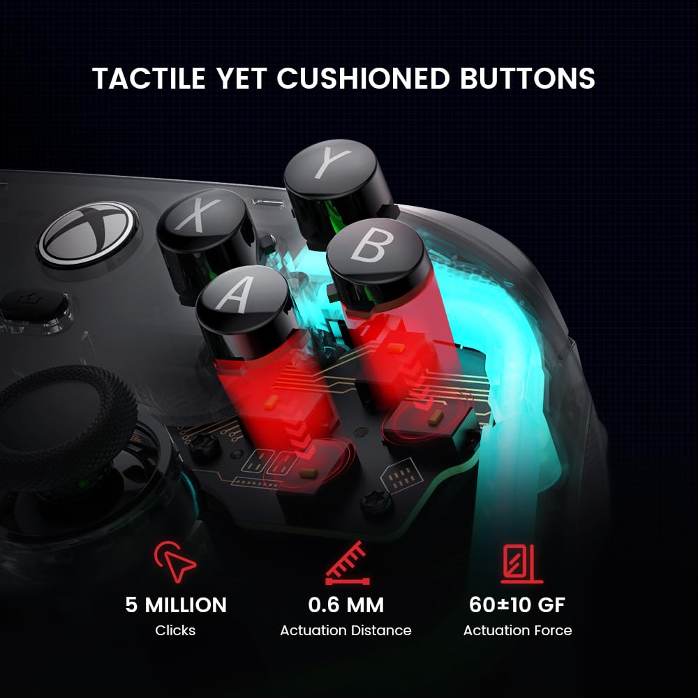 GameSir Kaleid Transparent Wired Gaming Controller für Xbox Series X|S, Xbox One & Windows 10/11, Pl