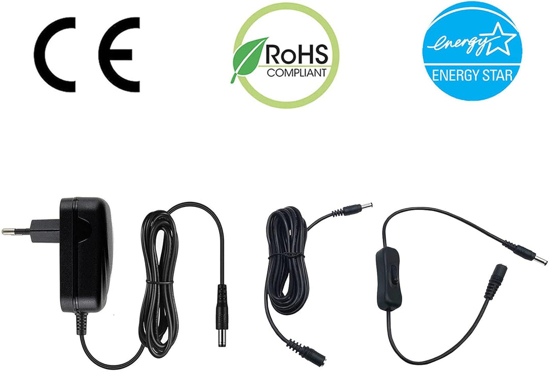 MyVolts 9V EU-Netzteil kompatibel mit Korg Volca PA100 Netzteil - mit Verlängerungskabel und Inline-