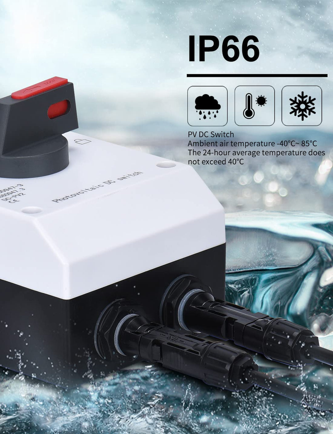 DIHOOL DC Trennschalter Leistungsschalter IP65 Wasserdicht 32a 1200V PV Combiner Box For Solaranlage