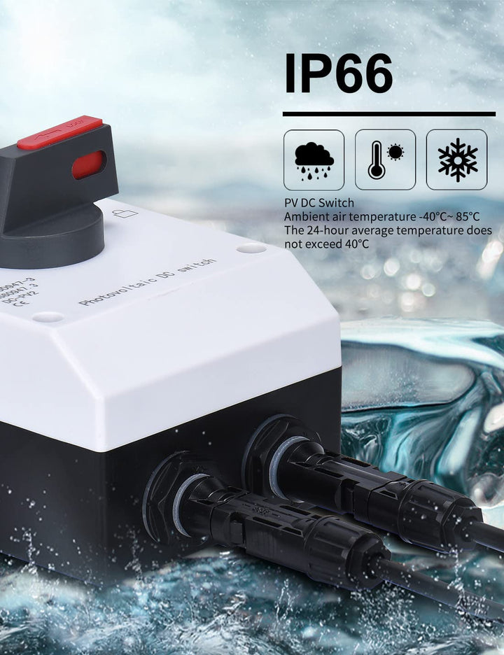 DIHOOL DC Trennschalter Leistungsschalter IP65 Wasserdicht 32a 1200V PV Combiner Box For Solaranlage