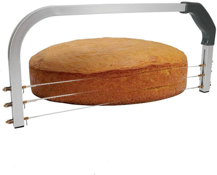 Tortenschneider Edelstahl Tortenbodenschneider Höhenverstellbar Kuchenschneider Tortensäge-Draht Gez
