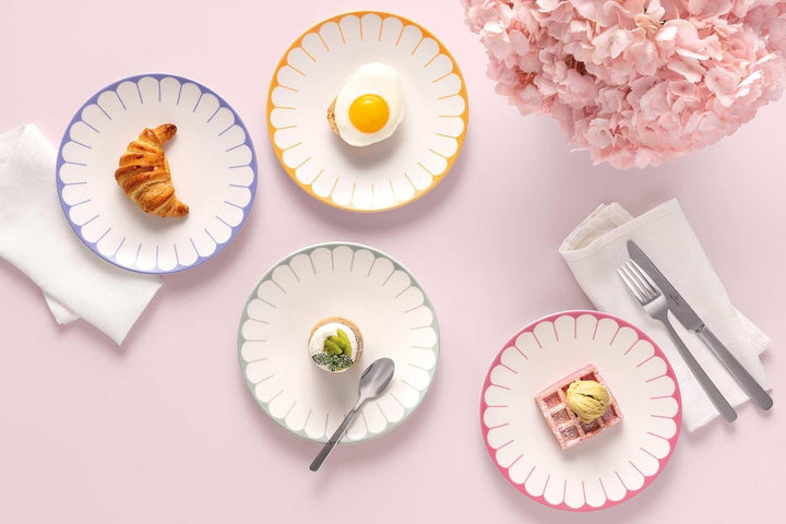 Villeroy &amp; Boch - Fleur Couleur Frühstücksteller-Set 4-teilig, Dessertteller, Kleine Teller für Früh