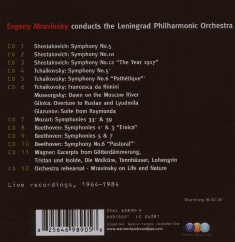 Mravinsky Edition, Audio-CD