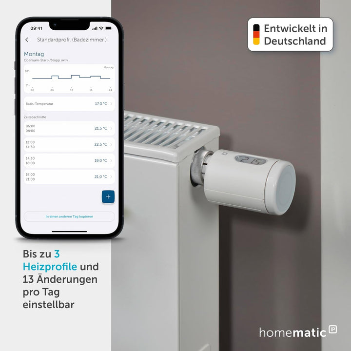 Homematic IP Smart Home Starter Set Heizen - Pure, Digitale Steuerung für Heizung mit oder ohne App,