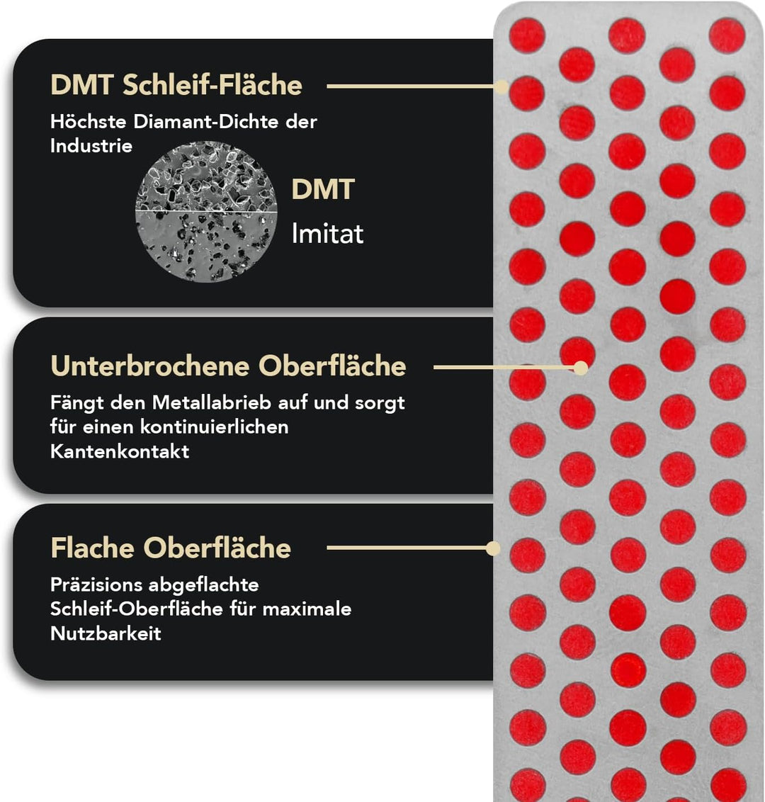 DMT DiaFold Diamantschärfer - doppelseitig - rot/fein - blau/grob - trocken oder mit Wasser verwendb