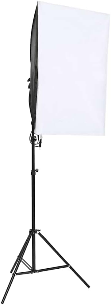 Mangloder Fotostudio-Set mit Beleuchtung und Hintergrund inklusive Softbox, Stative, Hintergrund, Tr