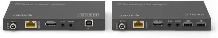 DIGITUS HDMI KVM Extender - 4k/30Hz - Sender &amp; Empfänger - HDBaseT 1.0 - HDMI 1.4 - USB 1.1 - Reichw