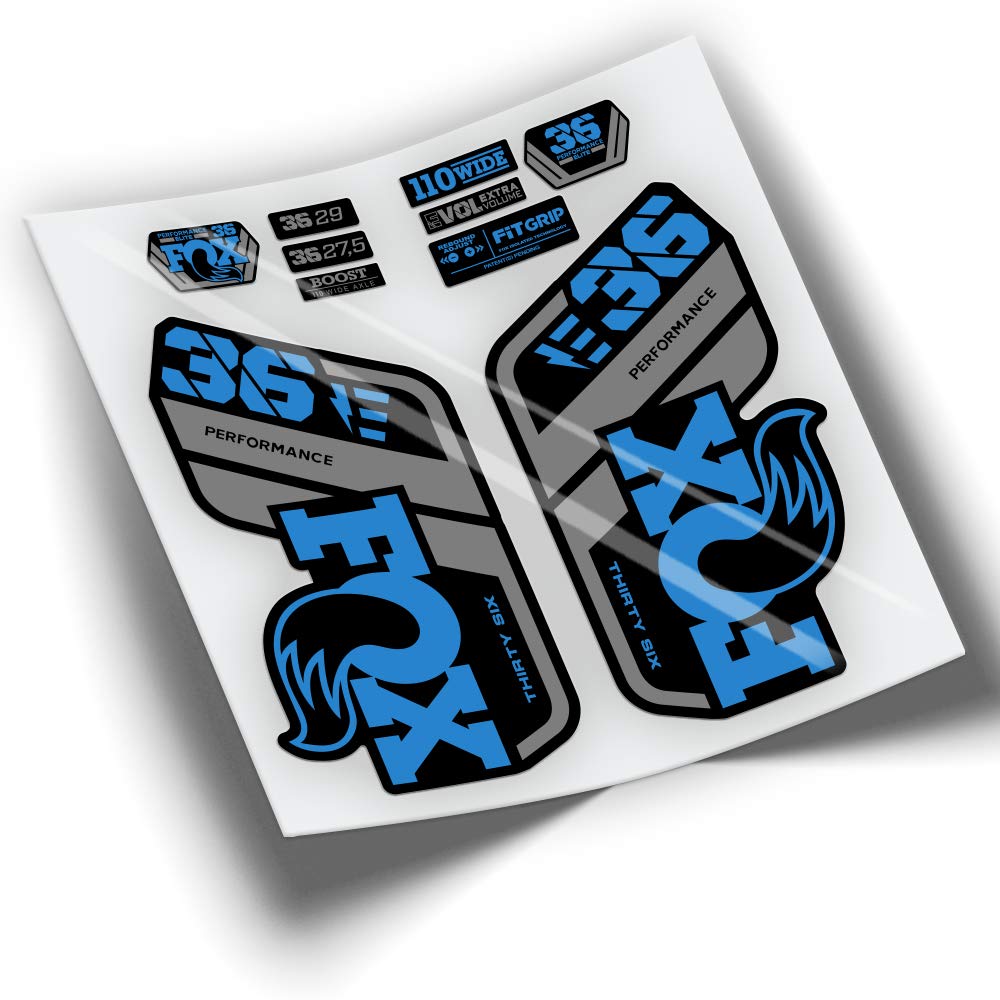 Ref: VP430 Aufkleber, kompatibel mit Fox 36 Gabel 2021-2025, zweifarbig, MTB, Sticker, Aufkleber, Au