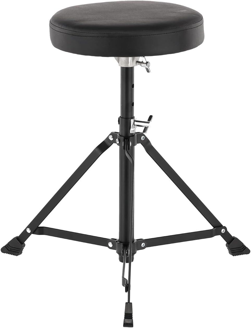 GEWA Schlagzeughocker rund DT-90 schwarz, höhenverstellbar, einstrebig runder Sitz, einstrebig - ***